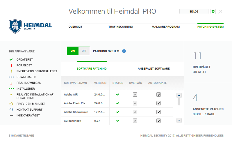 Heimdal PRO patching system