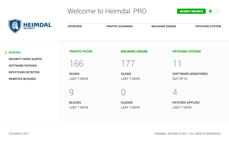 Heimdal PRO activity reports